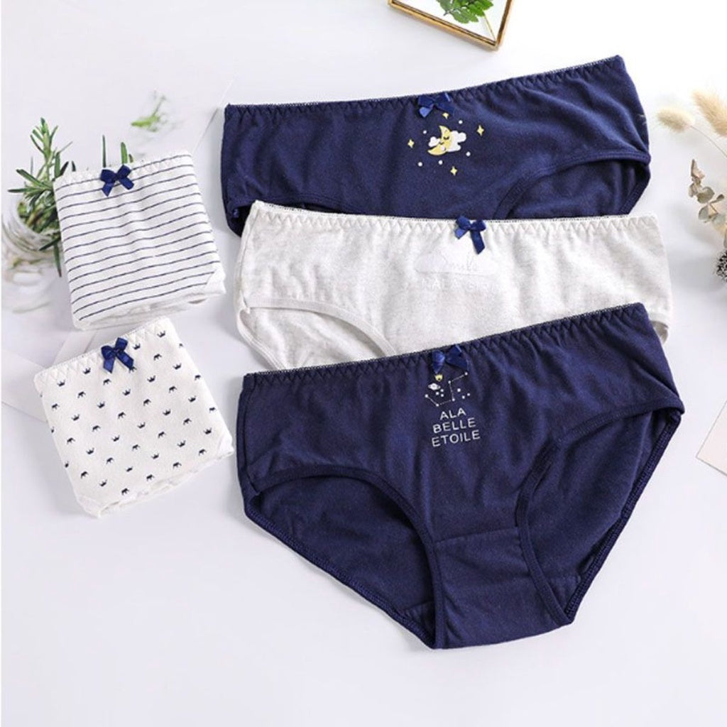 (SG InStock) Ma Ric Ric 5 Pcs Set Low-Waist Antibacterial Cotton Panties (Ladies. Girls. Underwear. Underpants) LPT 1-10