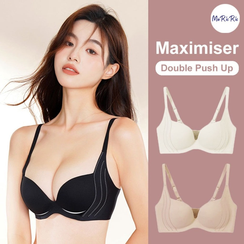 (SG InStock) Ma Ric Ric MaxiMiser Double Push Up Wireless Bra (Wireless. Seamless. lingerie) - MBA21