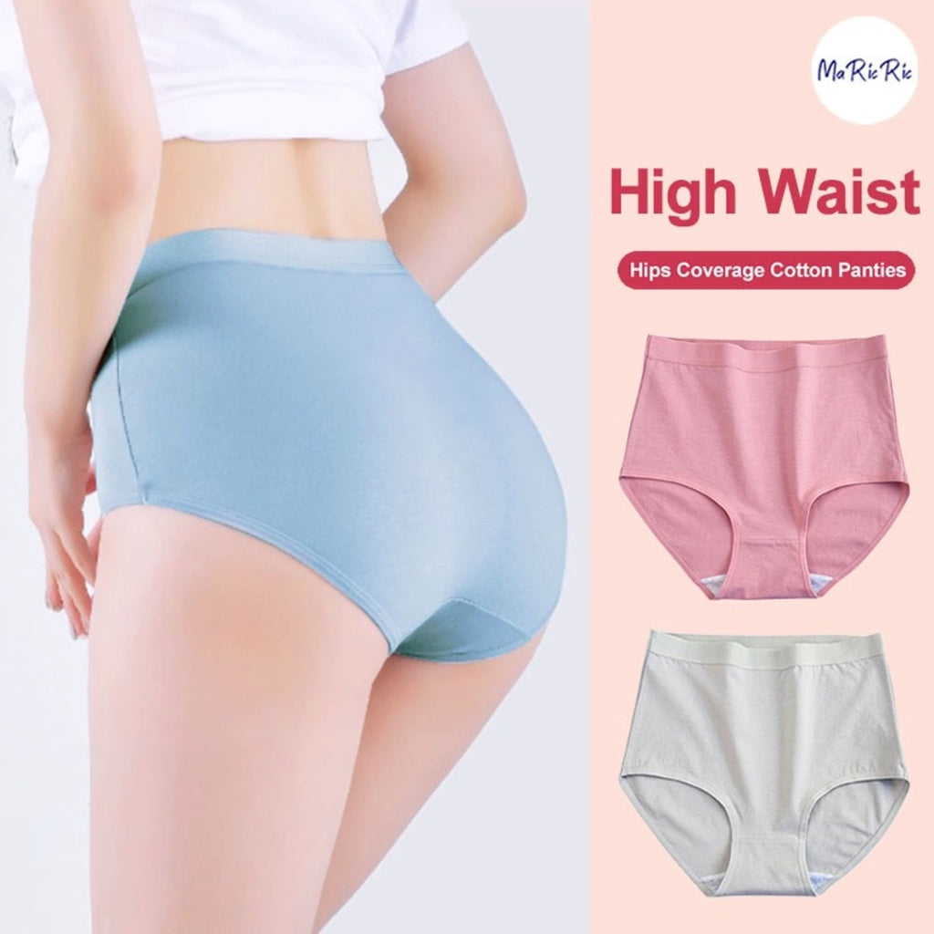 [SG InStock] High Waist Hipster Full Hips Coverage Cotton Panties (Ladies. Girls. Panty. Underwear. Underpants) - MIS06