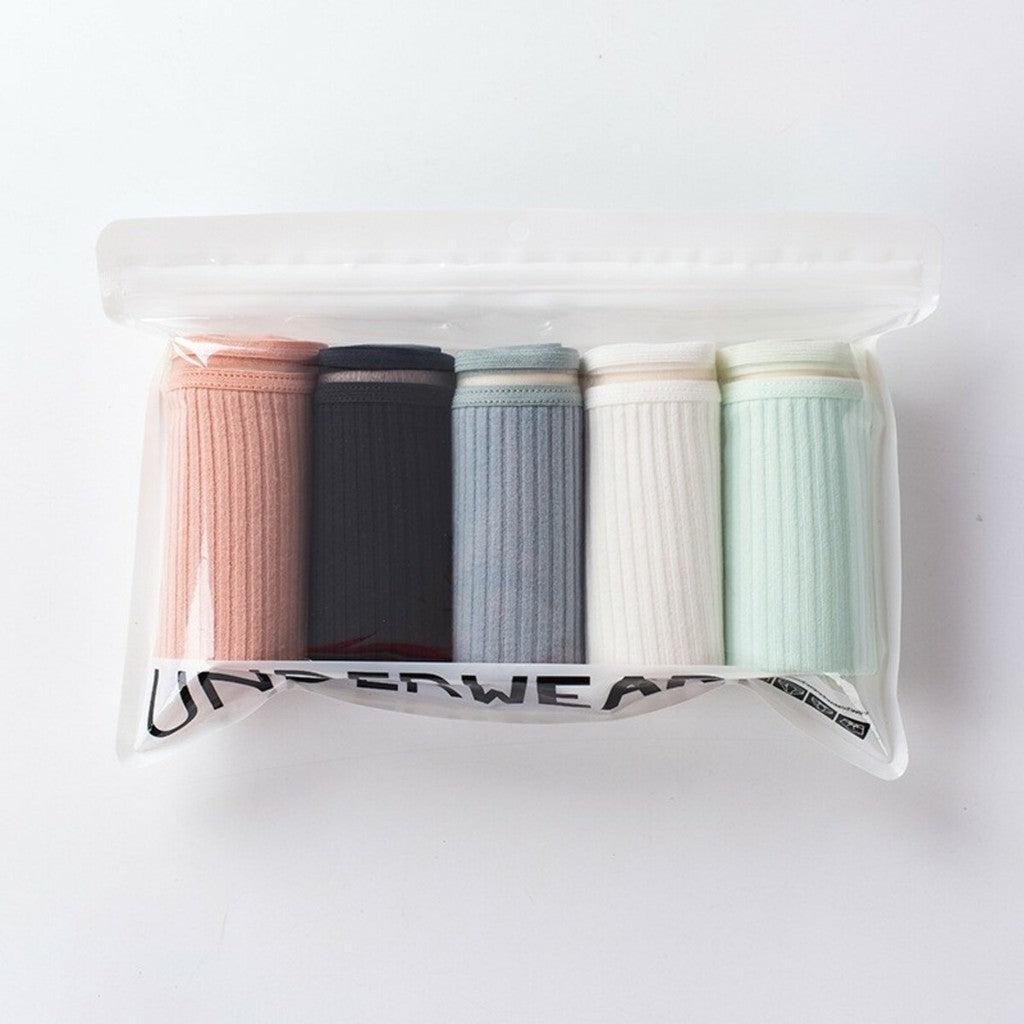 (SG InStock) 5 Pcs Set Low-Waist Antibacterial Cotton Panties (Ladies. Girls. Panty. Underwear. Underpants) LPT 11-24