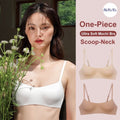 (SG InStock) Ultra Soft Thin Pad Scoop-Neck Mochi Bra (Half Cup. Wireless. Seamless. lingerie) - MBA17