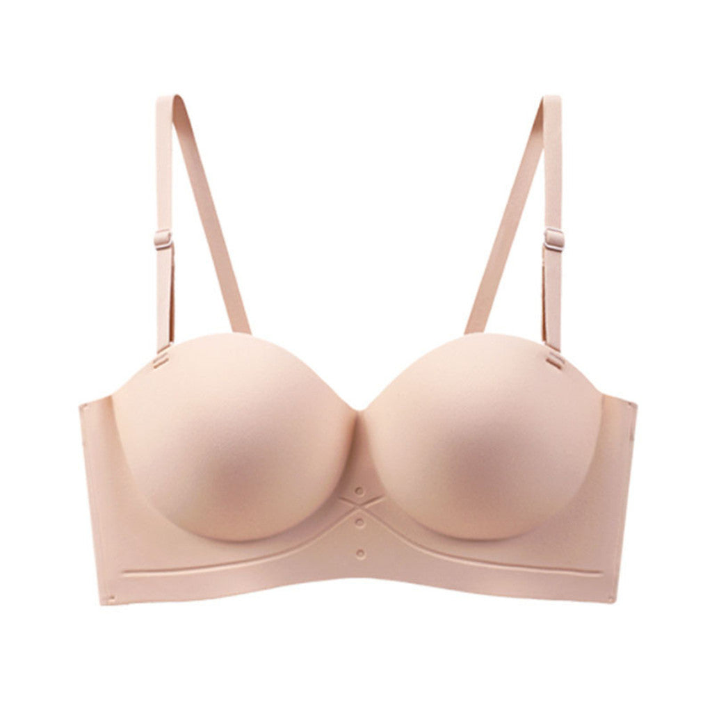 (SG InStock) Ultra Thick Push Up Double Back Band Strapless Bra (Wireless. Strapless.Seamless) - MBA15
