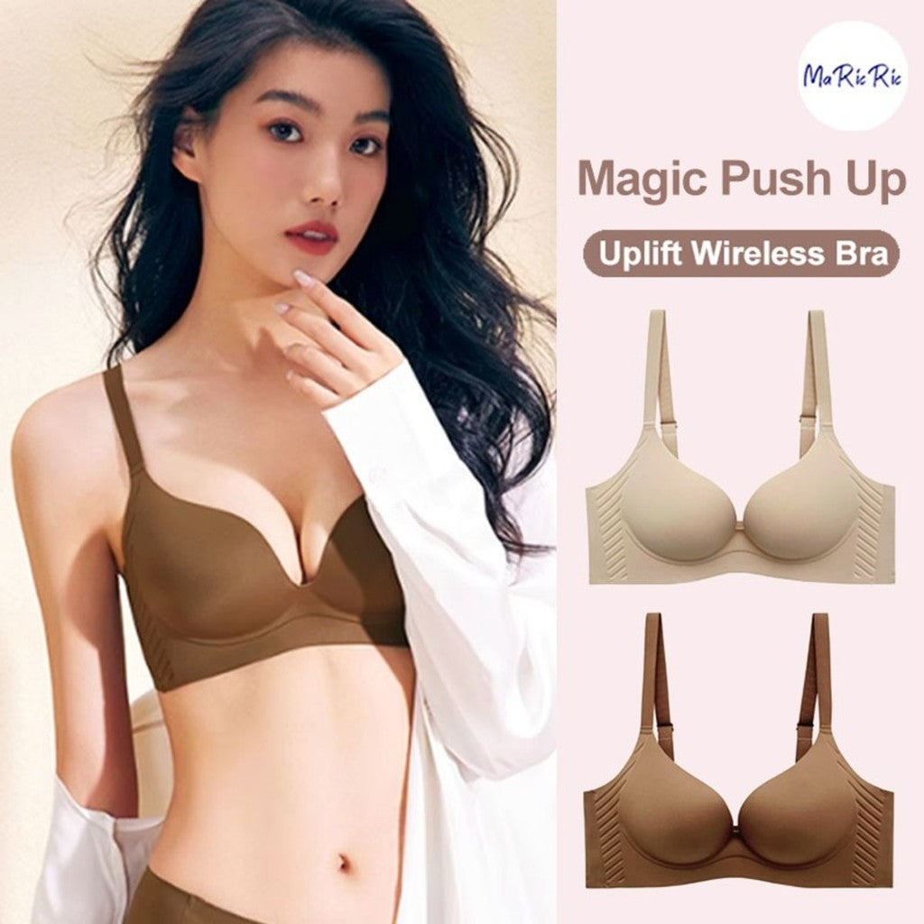 (SG InStock) Uplift Magic Push Up Wireless Bra (Wireless. Seamless. lingerie) - MBA20