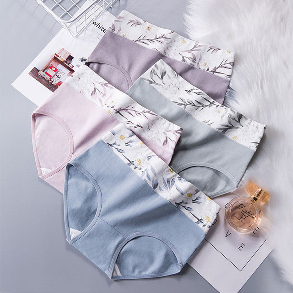 (SG InStock) 4 Pcs Set Mid-Waist Antibacterial Cotton Panties (Ladies. Girls. Underwear. Underpants) MPT