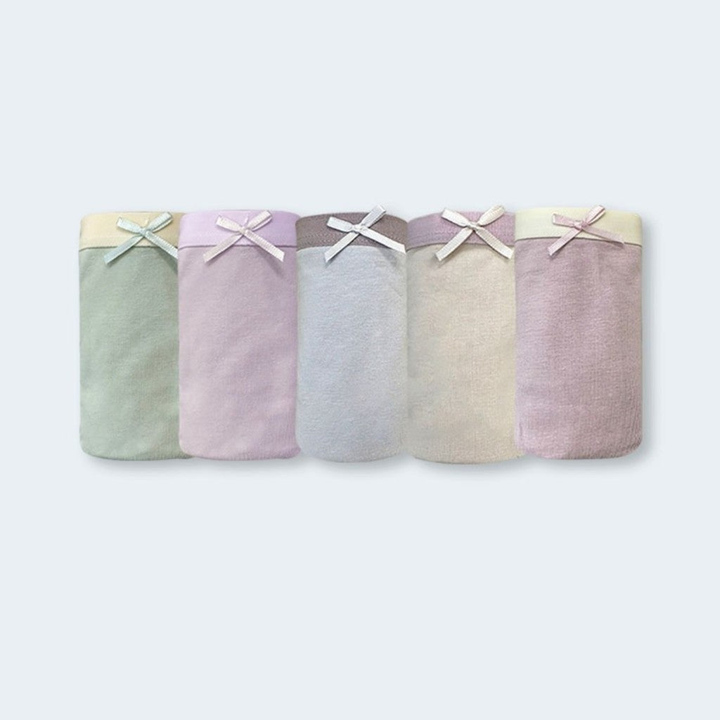 (SG InStock) 5 Pcs Set Low-Waist Antibacterial Cotton Panties (Ladies. Girls. Panty. Underwear. Underpants) LPT 11-24