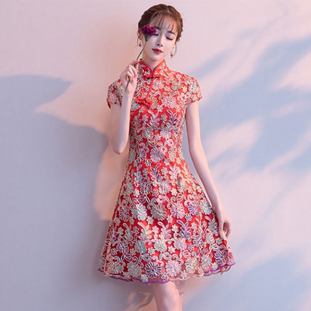 [SG InStock] 2025 Newest A Line Modern Style CheongSam. Qipao★CNY★Traditional★Dress★Elegant★Fast Delivery - CSB