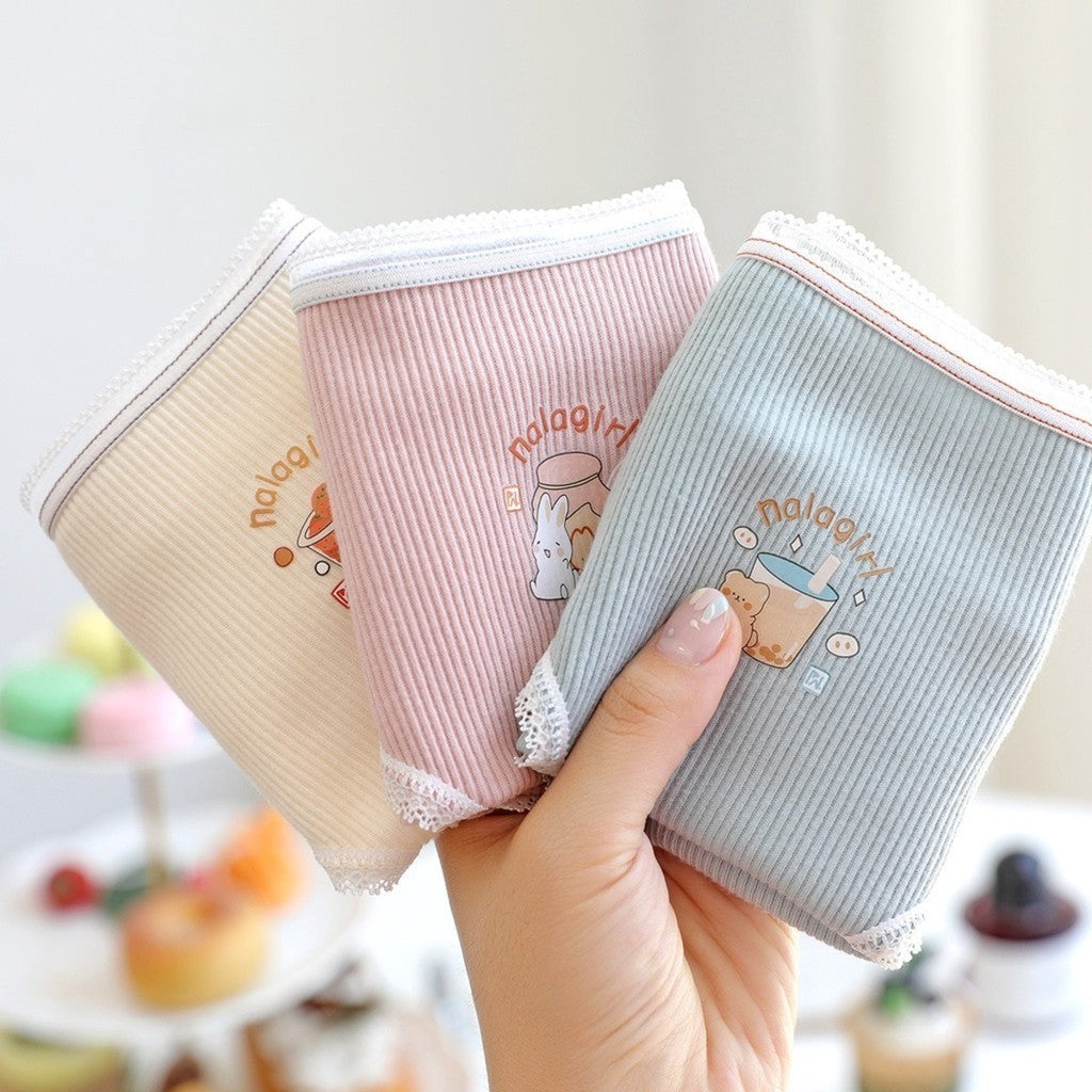 (SG InStock) Ma Ric Ric 5 Pcs Set Low-Waist Antibacterial Cotton Panties (Ladies. Girls. Underwear. Underpants) LPT 1-10