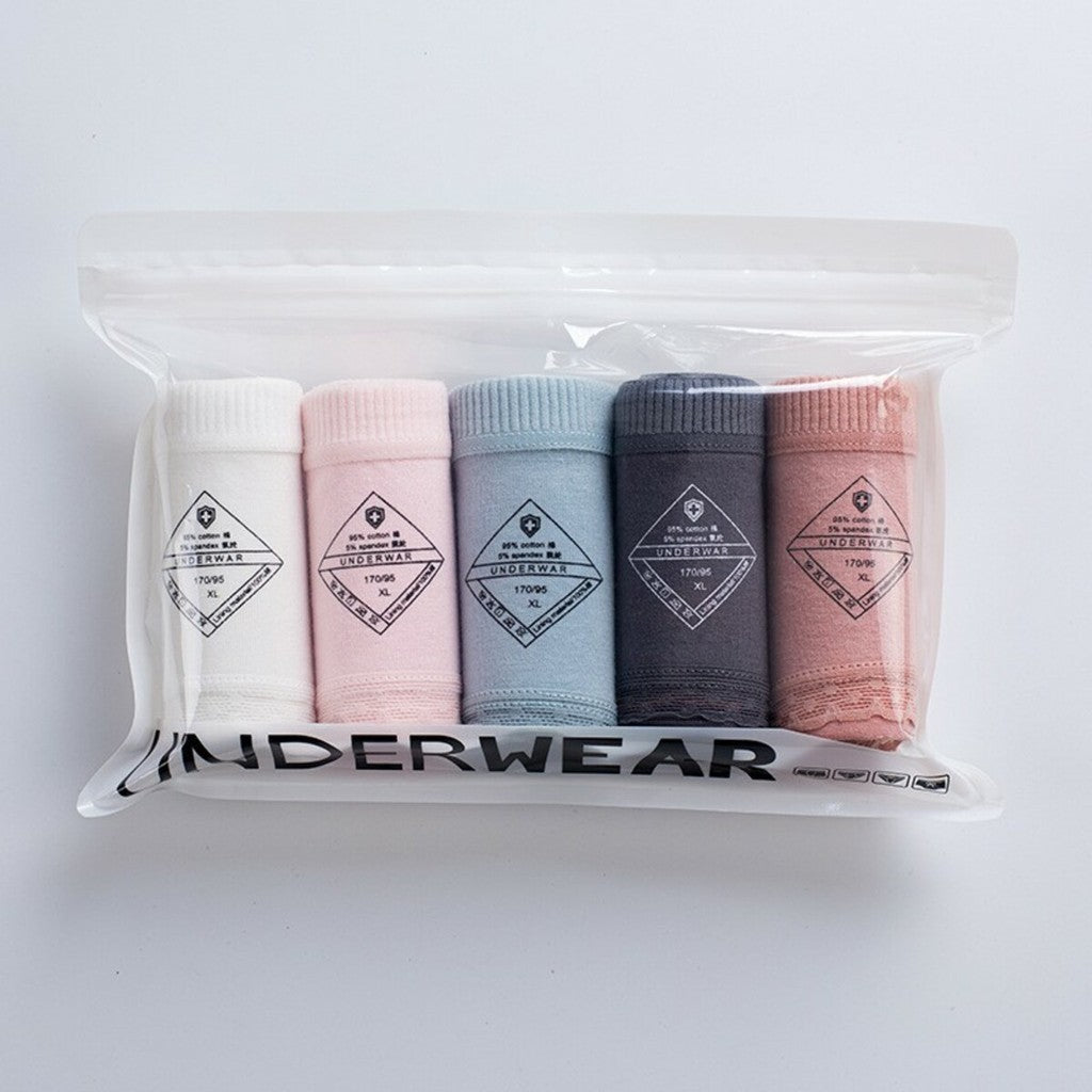 (SG InStock) 5 Pcs Set Low-Waist Antibacterial Cotton Panties (Ladies. Girls. Panty. Underwear. Underpants) LPT 11-24