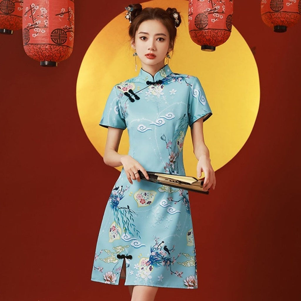 [SG InStock] 2025 Newest A Line Modern Style CheongSam. Qipao★CNY★Traditional★Dress★Elegant★Fast Delivery - CSB