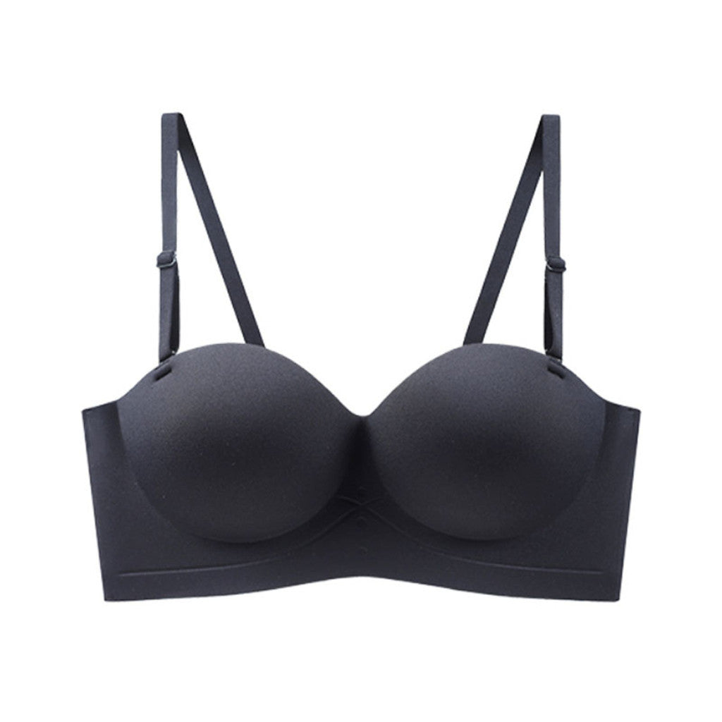 (SG InStock) Ultra Thick Push Up Double Back Band Strapless Bra (Wireless. Strapless.Seamless) - MBA15