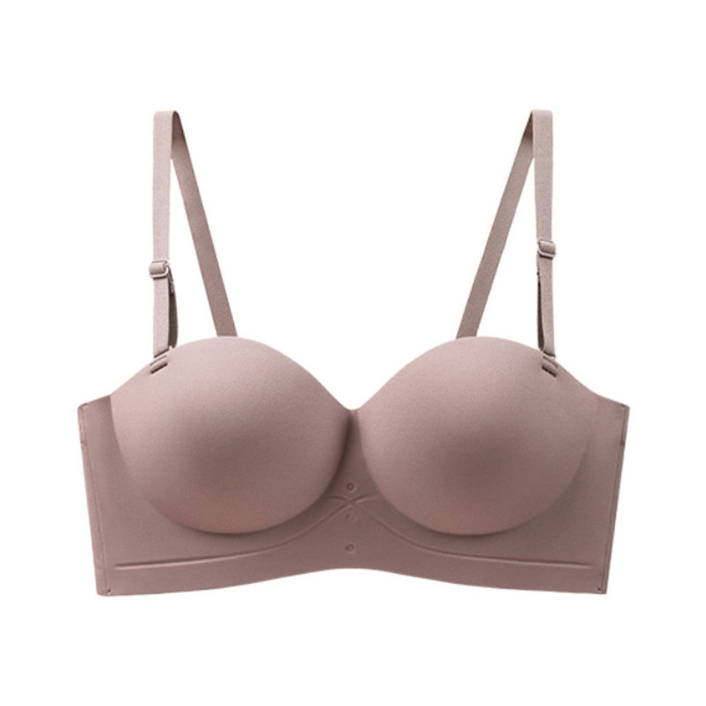 (SG InStock) Ultra Thick Push Up Double Back Band Strapless Bra (Wireless. Strapless.Seamless) - MBA15