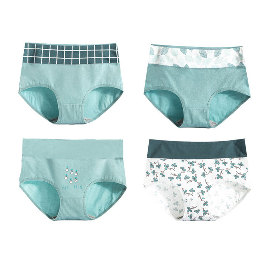 (SG InStock) 4 Pcs Set Mid-Waist Antibacterial Cotton Panties (Ladies. Girls. Underwear. Underpants) MPT