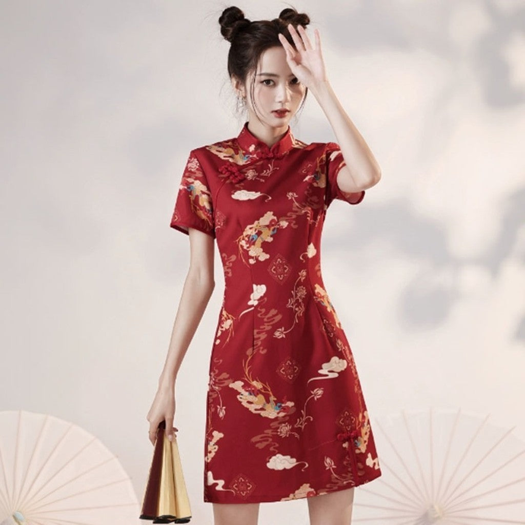 [SG InStock] 2025 Newest A Line Modern Style CheongSam. Qipao★CNY★Traditional★Dress★Elegant★Fast Delivery - CSB