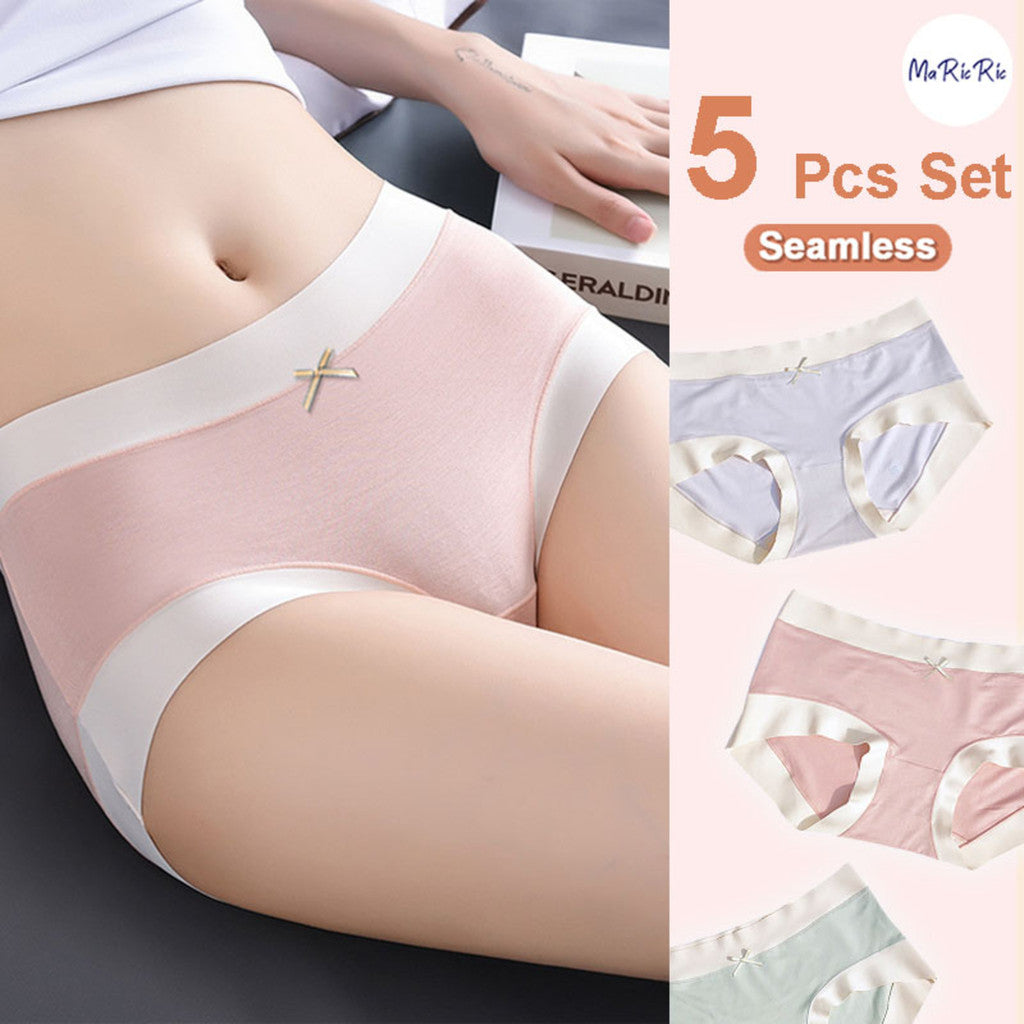 (SG InStock) Japan Patent Modal Wormwood Antibacterial 4 / 5 pcs Panties. Seamless Underwear, Modal. Comfy- SPT10
