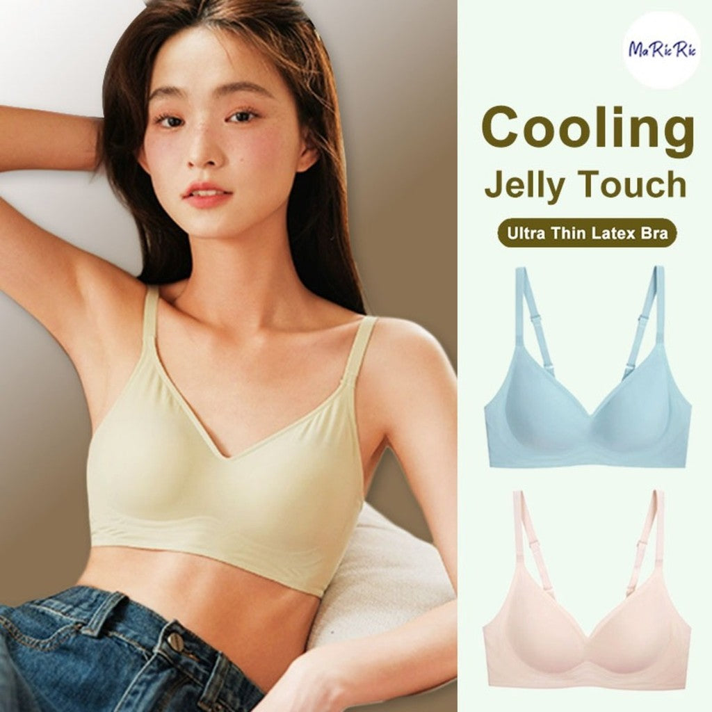 (SG InStock) Jelly Touch Cooling Outline Support Latex Bra. (Seamless. Strapless. Sports) - TSB22