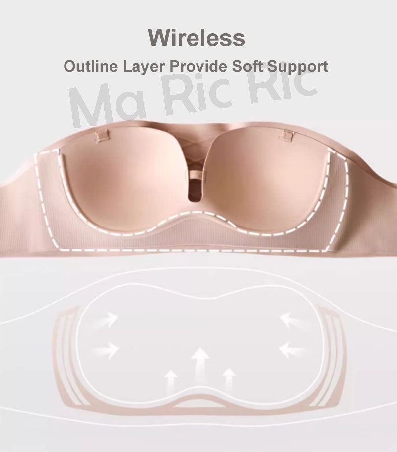 (SG InStock) Ma Ric Ric Cloud-Like Secure Fit Anti-Slip Strapless Tube Bra (Wireless. Seamless. lingerie) - TSB26