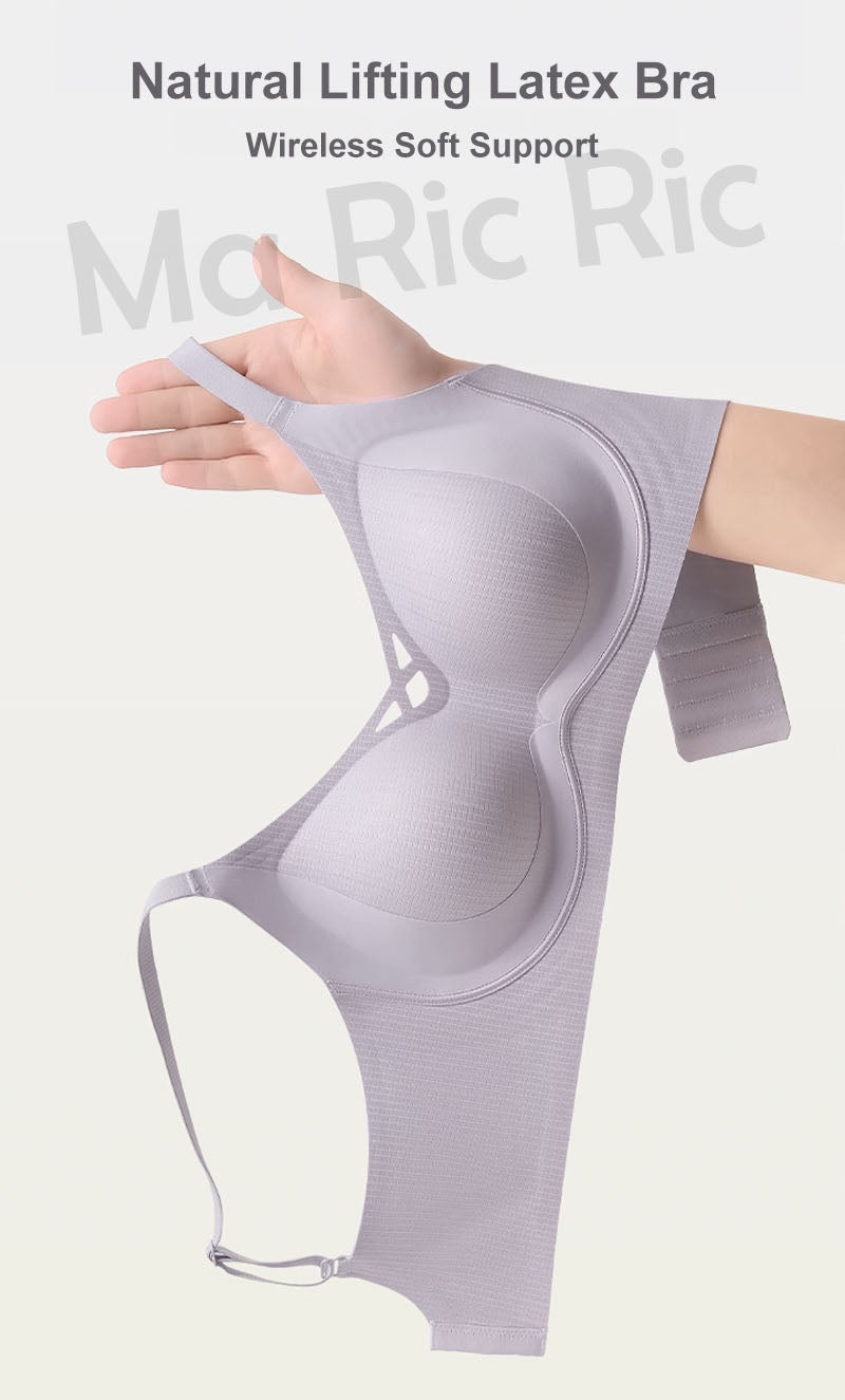 (SG InStock) Ma Ric Ric Natural Lifting Soft Support Wireless Latex Bra (Wireless. Seamless. lingerie) - TSB27
