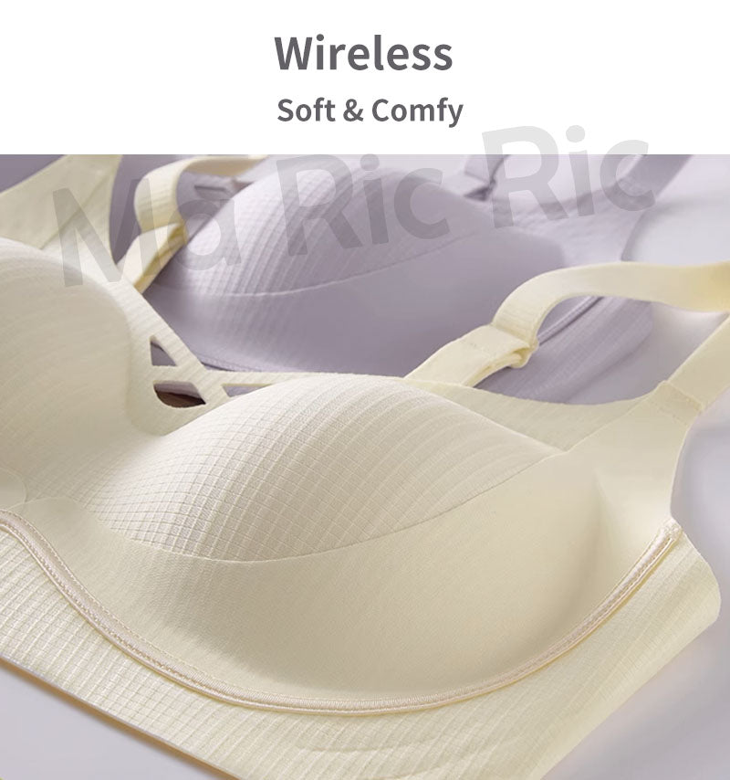 (SG InStock) Ma Ric Ric Natural Lifting Soft Support Wireless Latex Bra (Wireless. Seamless. lingerie) - TSB27