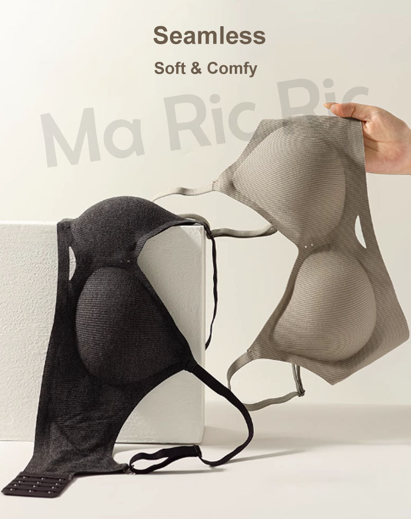 (SG InStock) Ma Ric Ric Dusty Color Style Semi-Fixed Pad Wireless Latex Bra (Wireless. Seamless. lingerie) - TSB30