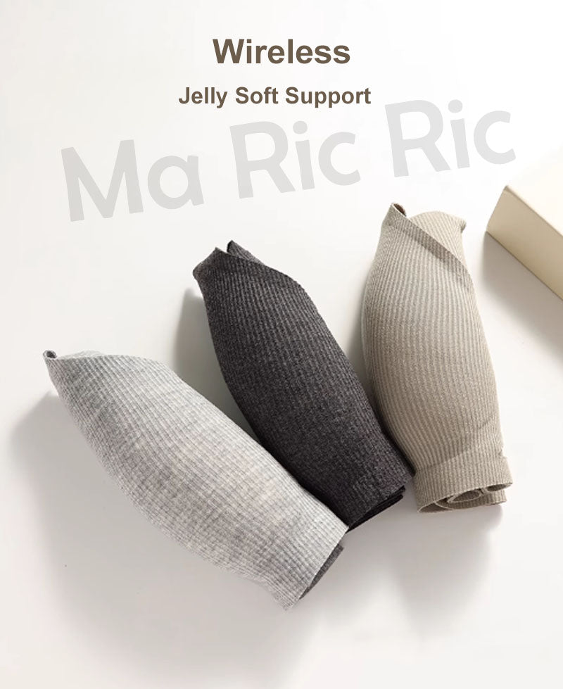 (SG InStock) Ma Ric Ric Dusty Color Style Semi-Fixed Pad Wireless Latex Bra (Wireless. Seamless. lingerie) - TSB30