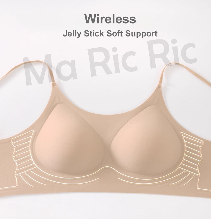 (SG InStock) Ma Ric Ric ChicFlex Thin Straps Multiway Usage Fixed-pad Latex Bra (Wireless. Seamless. lingerie) - TSB31