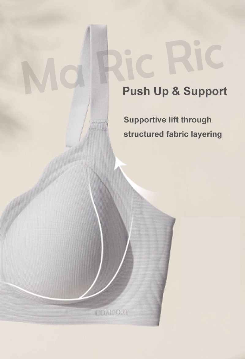 (SG InStock) Ma Ric Ric LuxeLift Air Bra Breathable Fixed-pad Latex Bra (Wireless. Seamless. lingerie) - TSB32