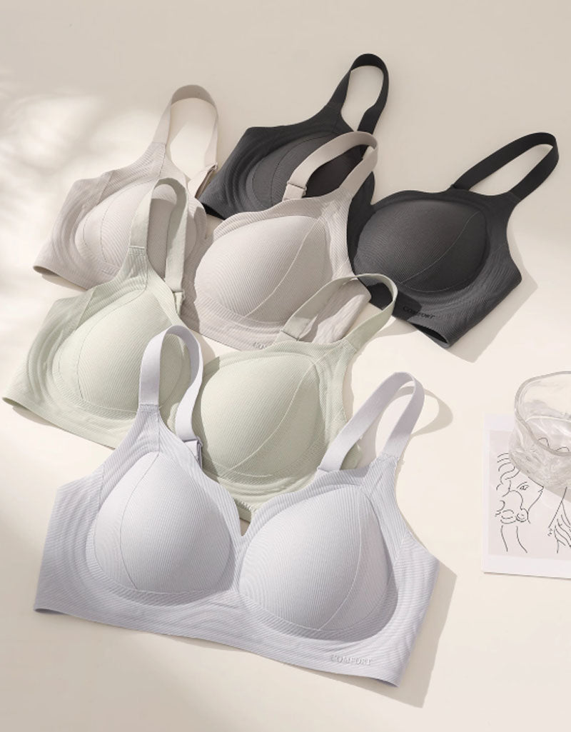 (SG InStock) Ma Ric Ric LuxeLift Air Bra Breathable Fixed-pad Latex Bra (Wireless. Seamless. lingerie) - TSB32