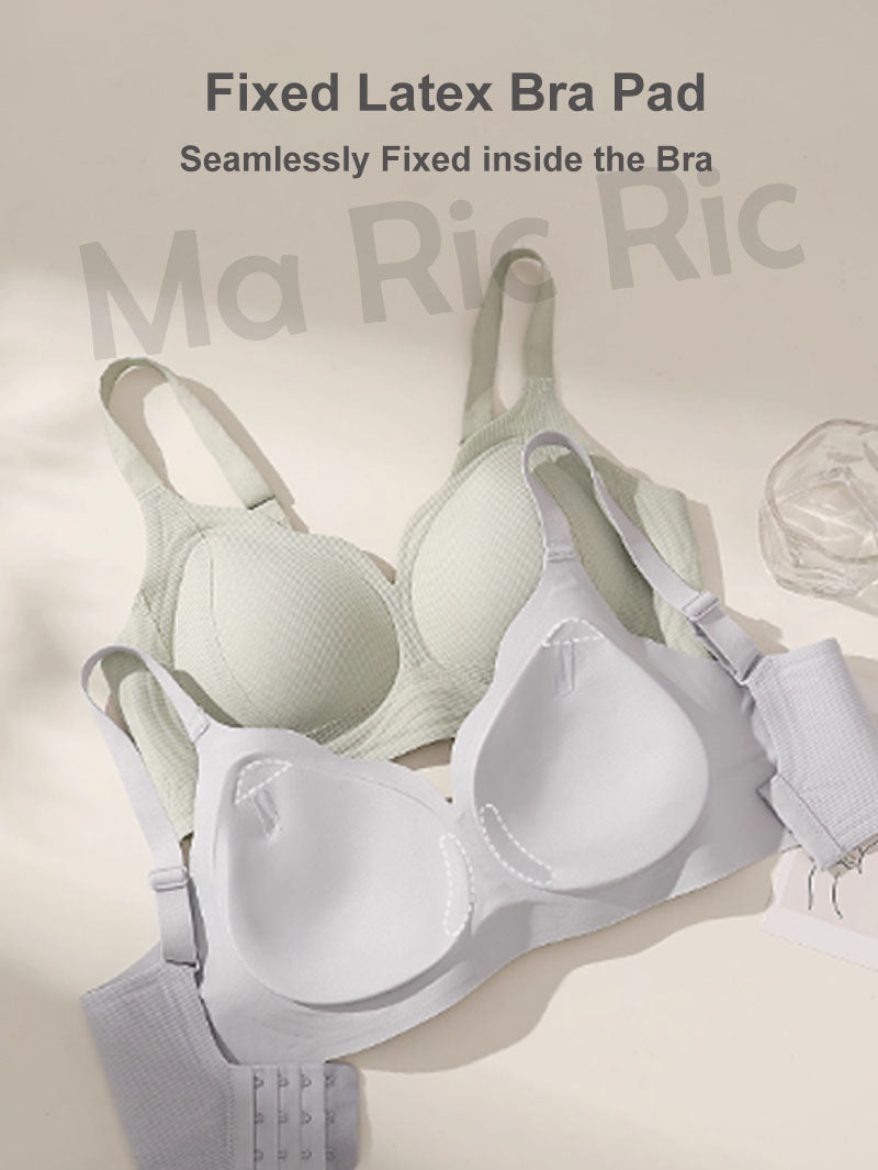 (SG InStock) Ma Ric Ric LuxeLift Air Bra Breathable Fixed-pad Latex Bra (Wireless. Seamless. lingerie) - TSB32