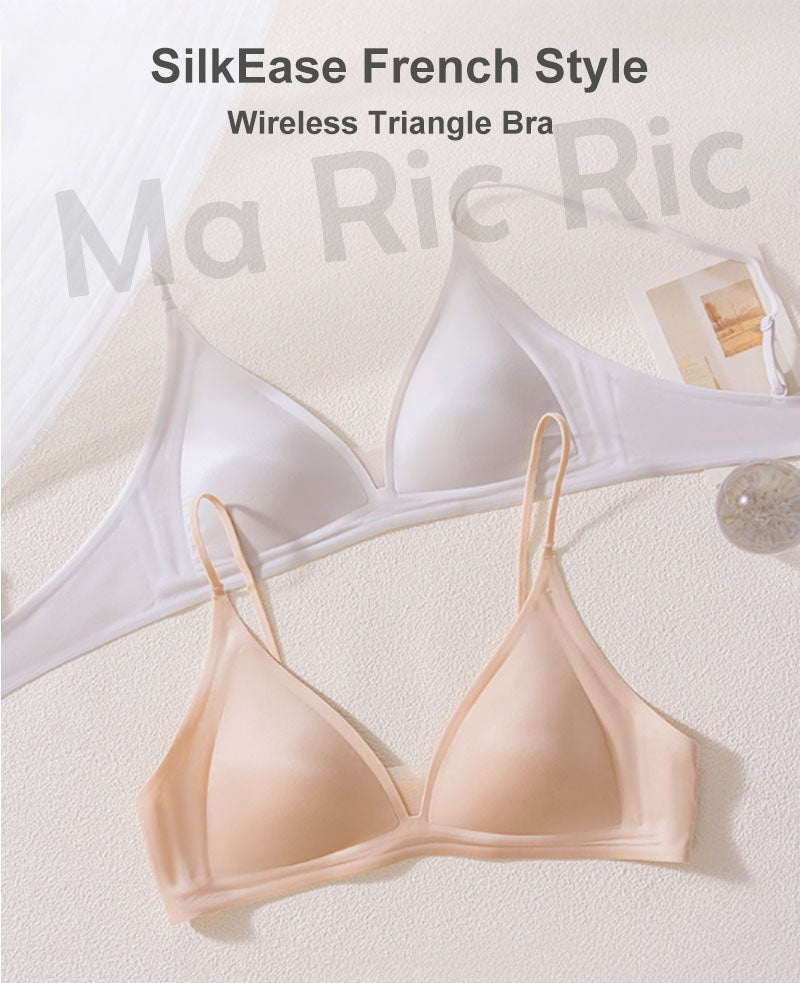 (SG InStock) MaRicRic SilkEase French Style Seamless Wireless Triangle Bra (Wireless. Seamless. lingerie) - TSB35